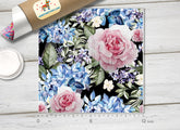 Watercolor Hydrangea Roses Patterned HTV  466
